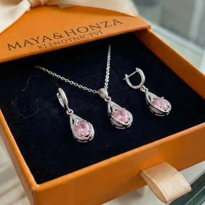 Sada šperků Rosalith Lumen Twist | Bílé zlato