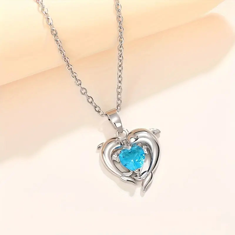 Náhrdelník Oceanheart Twins | Bílé zlato