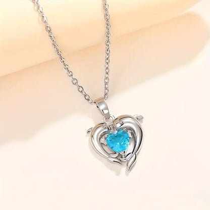 Náhrdelník Oceanheart Twins | Bílé zlato