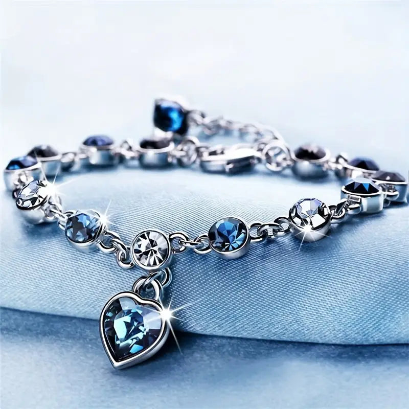 Náhrdelník Ocean Heart Glow | Bílé zlato