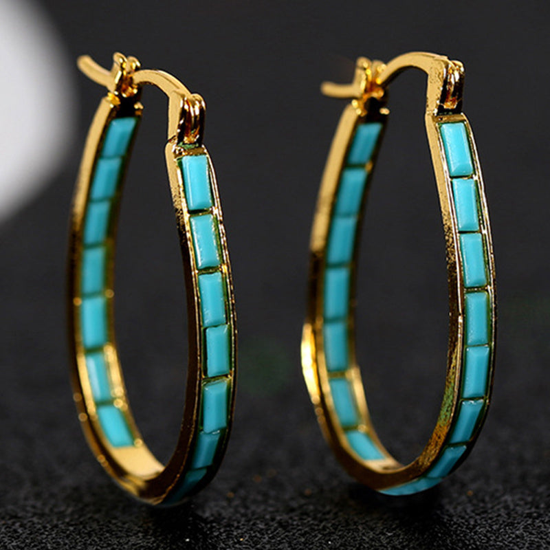 Caspian Edge Hoops | Zlato