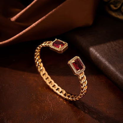 Veloria Ruby Otevřený Náramek | Zlato