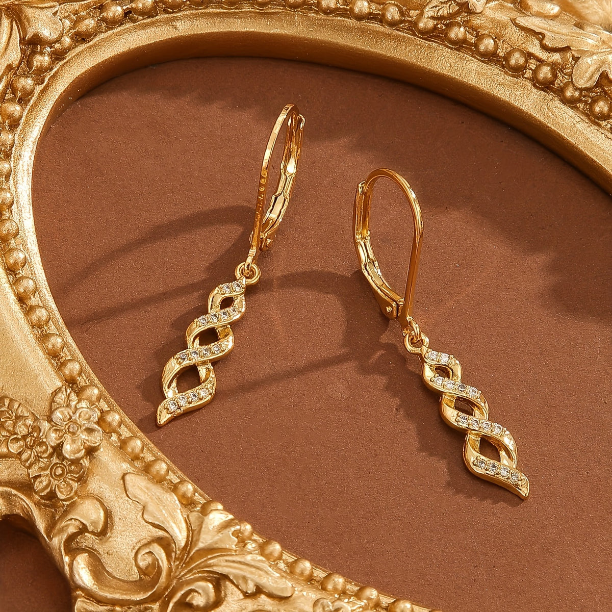 Náušnice Shimmer Twist Ava | Zlato