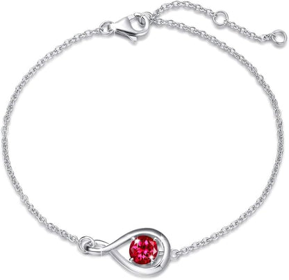 Náhrdelník Ruby Infinity | Bílé zlato