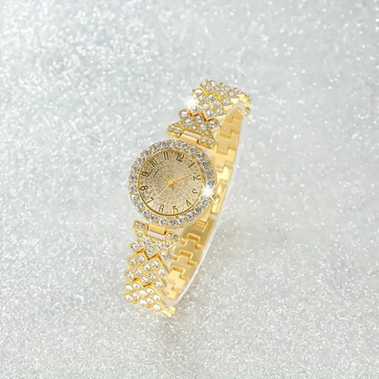Luxe Radiance Zlaté Hodinky a Náramek | Zlatá