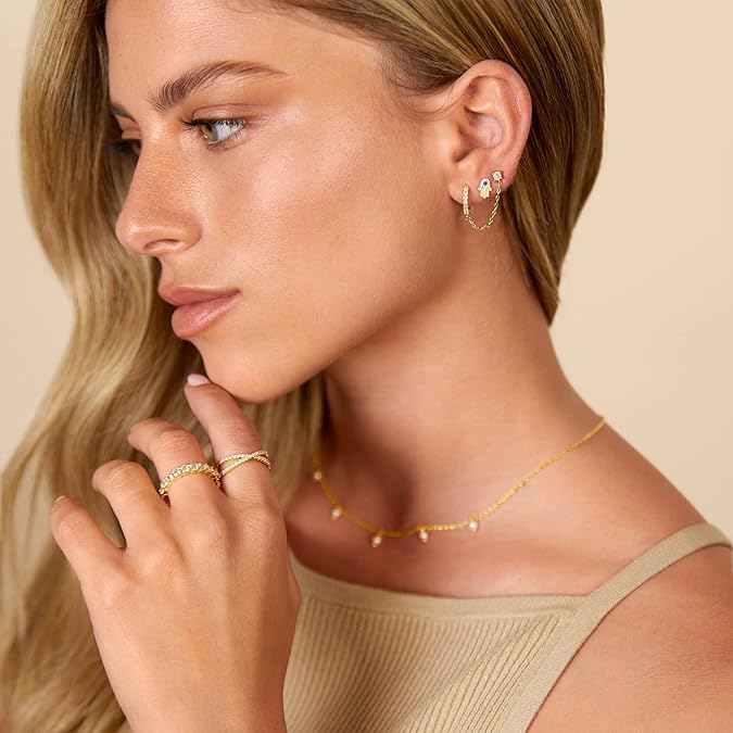 Náušnice Adella Chain | Zlato