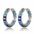 Náušnice Icy Spark Hoop | Bílé zlato