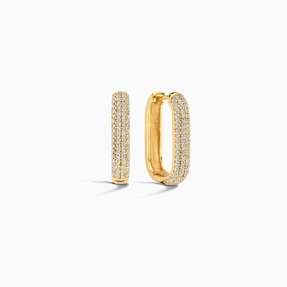Ikony Pavé Hoops | Bílé zlato