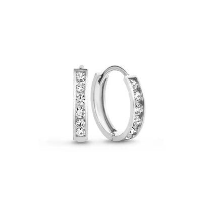 Náušnice Dara Brillane Stone | Bílý zlato