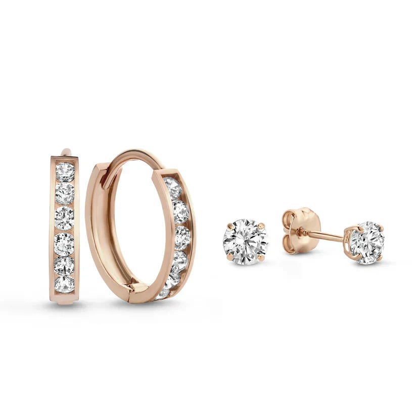 Náušnice Dara Brillane Stone | Bílý zlato