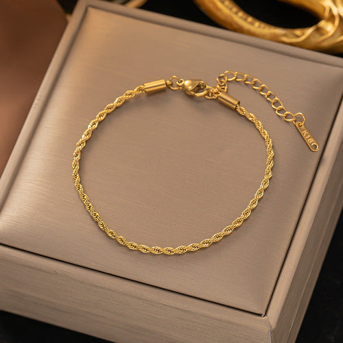 Zatočený řetízek náramek | Zlato