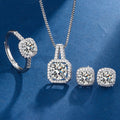 Aria Square Radiant Set | Bílý zlato