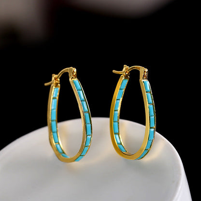 Caspian Edge Hoops | Zlato