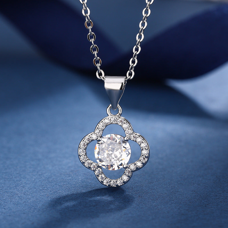 Aria Clover Charm Set | Bílé zlato