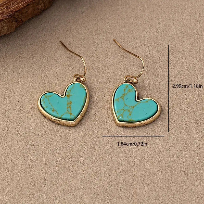 Náušnice Turquoise Love | Růžové zlato