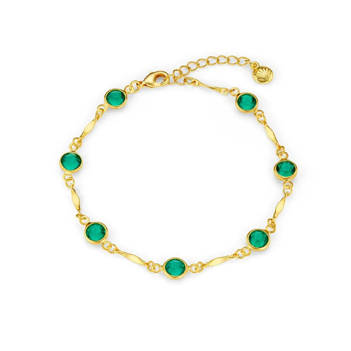 Náramek z řetízku Emerald Link | Zlato