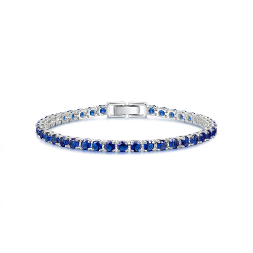 Sapphire Tennis Bracelet | Bílé zlato