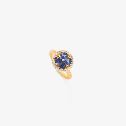 Sapphire Hearts Spinning Ring | Zlato