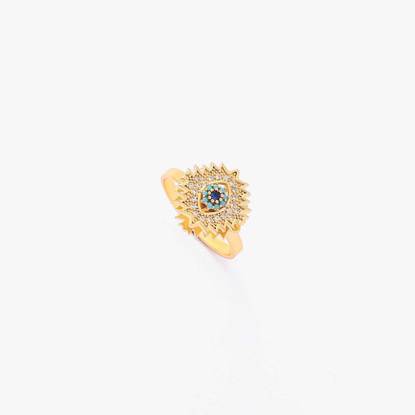Sapphire Sunburst Spinning Ring | Zlato