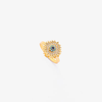 Sapphire Sunburst Spinning Ring | Zlato