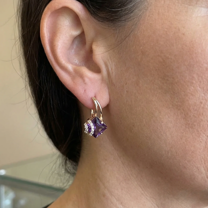 Náušnice Zephira Crownlight Pave | Růžové zlato