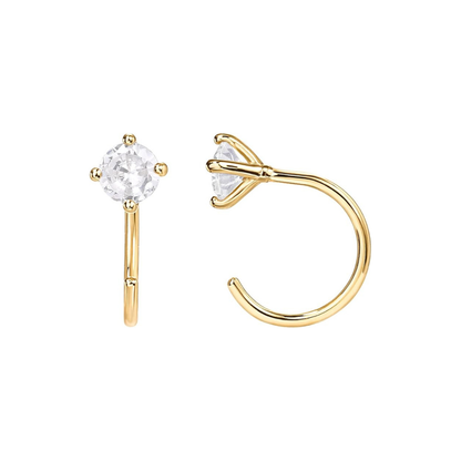 Spark Tip Hoops | Zlato