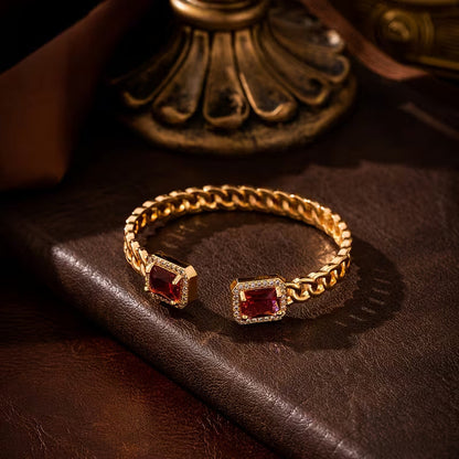 Veloria Ruby Otevřený Náramek | Zlato