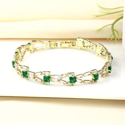 Tennisový náramek Verde Link | Zlato