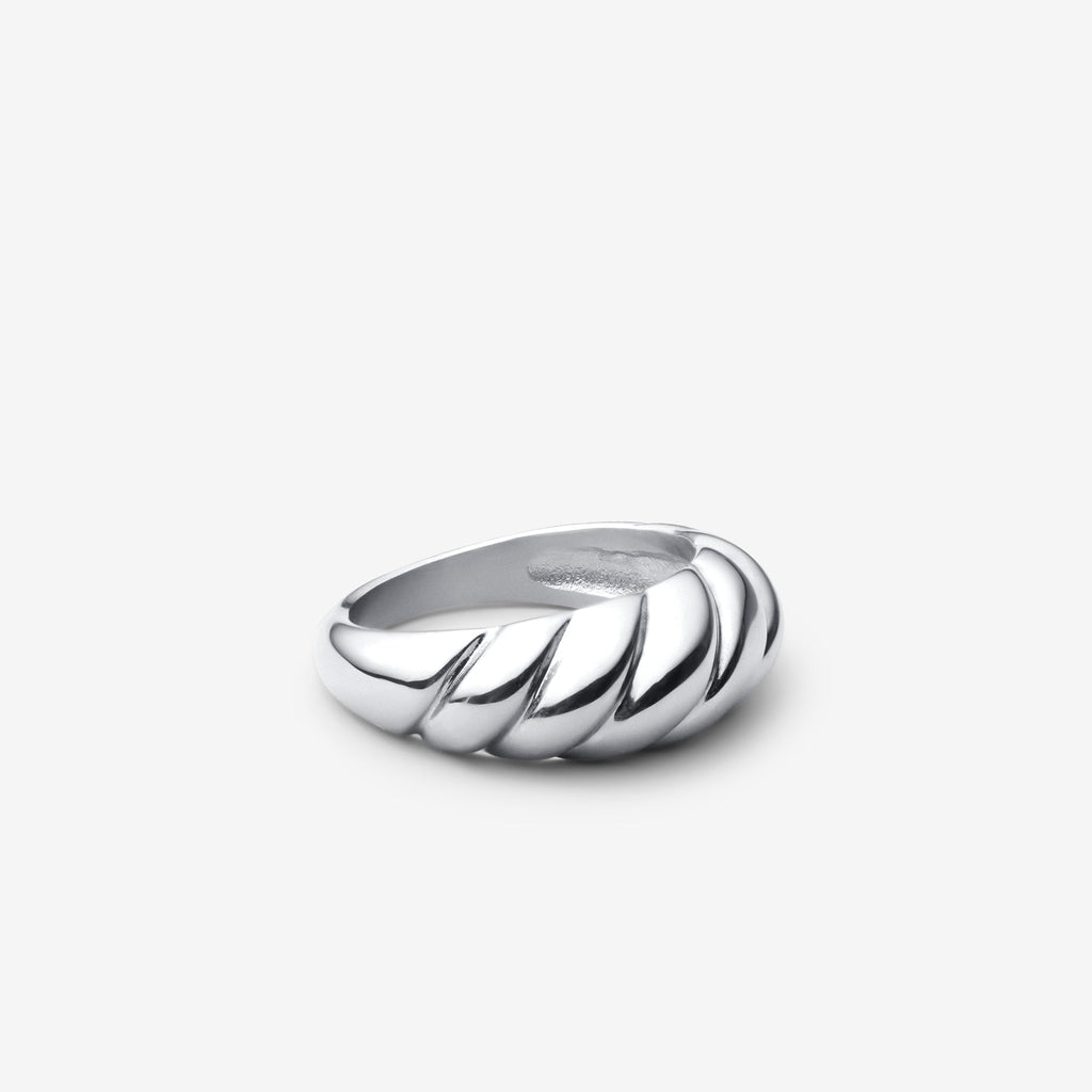 Croissant Ring | Bílé zlato