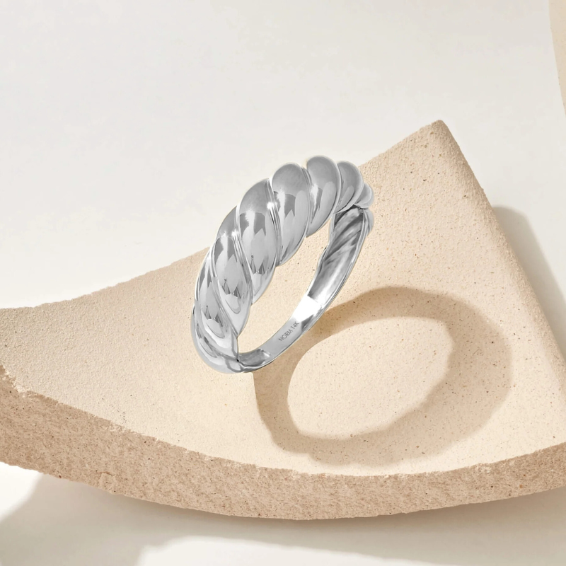 Croissant Ring | Bílé zlato