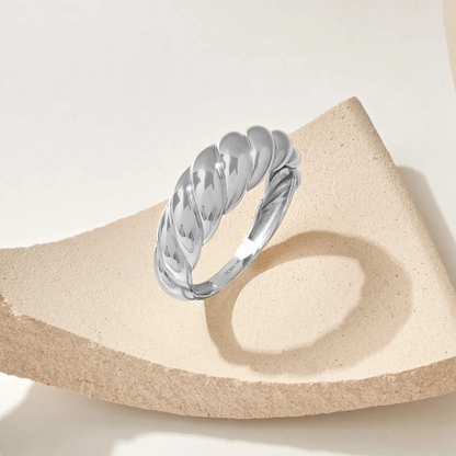 Croissant Ring | Bílé zlato