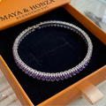 Tennisový náramek Amethyst Vertéa | Bílé zlato