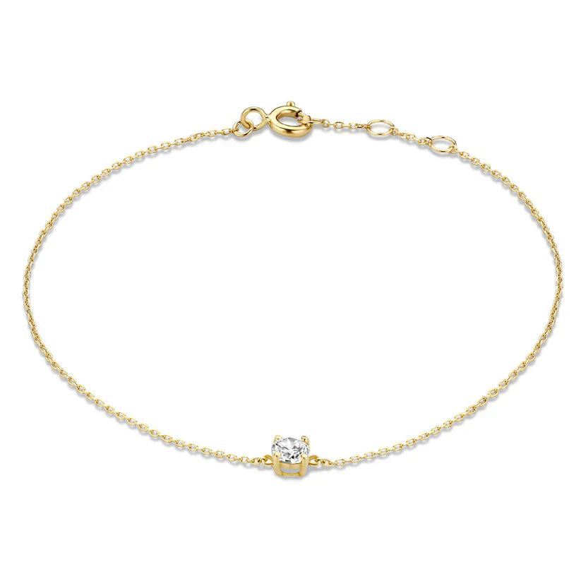 Náramek z Moissanite kamene Cléa | Zlato