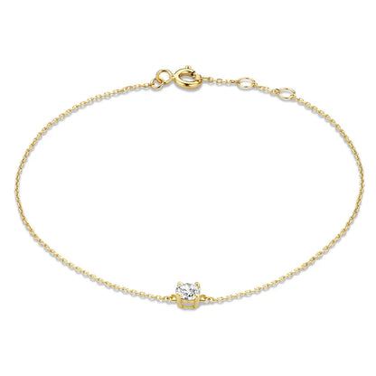 Náramek z Moissanite kamene Cléa | Zlato