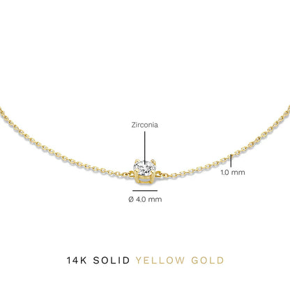 Náramek z Moissanite kamene Cléa | Zlato