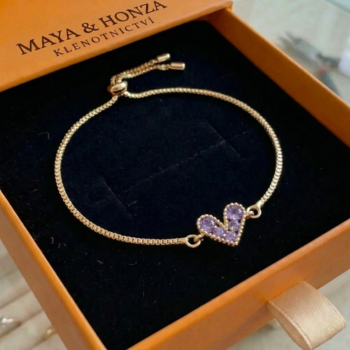 Náramek Lilac Love | Zlato