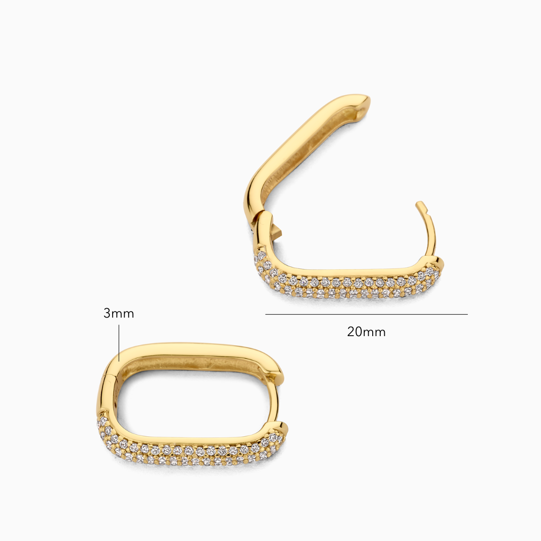 Ikona Pave Hoops | Zlato