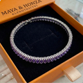 Tennis náramek Amethyst Vertéa | Bílé zlato