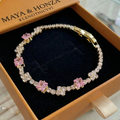 Náramek Blush Squares Tennis | Zlato